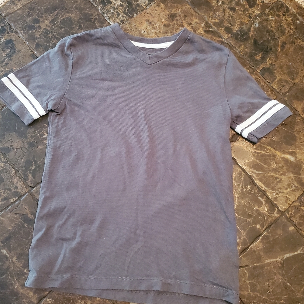 Spotted Zebra Grey White Varsity Stripes S NWOT